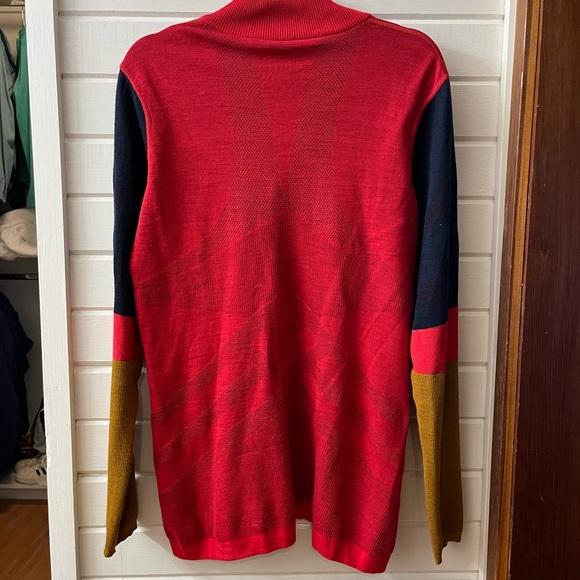 Smartwool Intraknit Thermal Merino Colorblock Quarter-Zip Base Layer Top - Picture 7 of 10